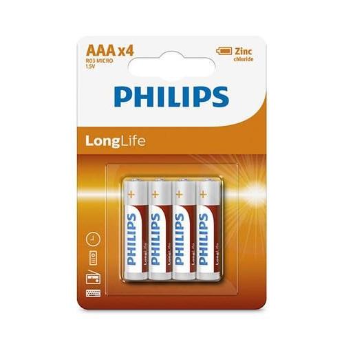 Philips Longlife Zinc Aaa/R03 Blister 4-BATTERY SALES EUROPE-Bouwhof shop (6135140614320)