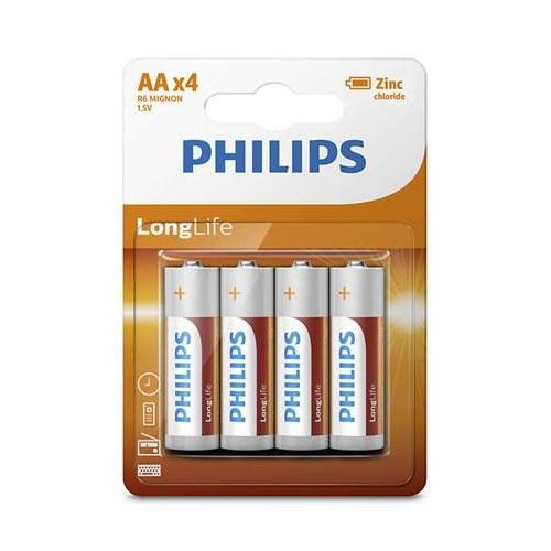 Philips Longlife Zinc Aa/R6 Blister 4-BATTERY SALES EUROPE-Bouwhof shop (6135140647088)