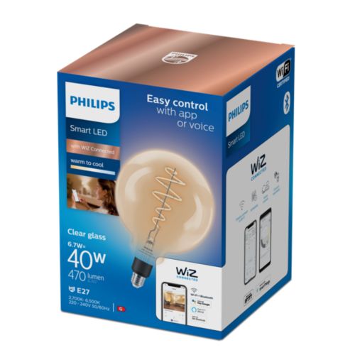 Philips slimme LED lamp - filament doorzichtig-PHILIPS NEDERLAND [BO] (lichtbronnen)-Bouwhof shop (7067471544496)