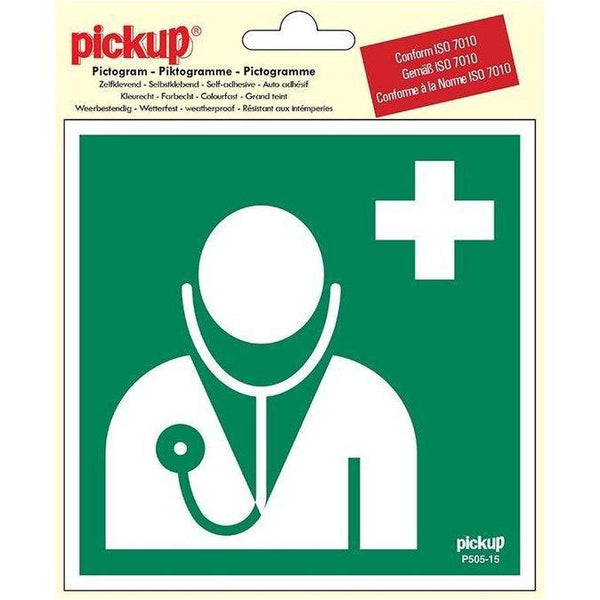 Pictogram Vinyl 150x150 mm. Arts-Dokter-PICKUP STICKERS [BO]-Bouwhof shop (6690980626608)