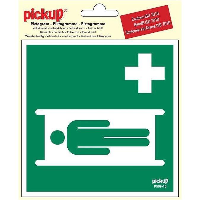 Pictogram Vinyl 150x150 mm. Brancard-PICKUP STICKERS [BO]-Bouwhof shop (6690980823216)