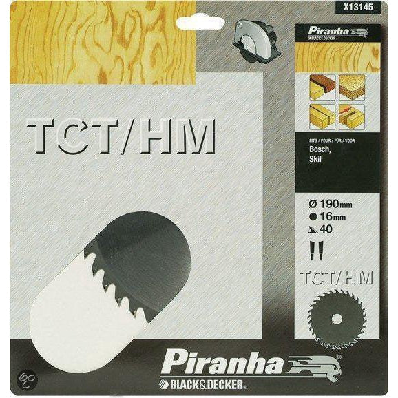Piranha Cirkelzaagblad T.C.T. 20 tanden Standaard 190 x 16-STANLEY BLACK & DECKER-Bouwhof shop