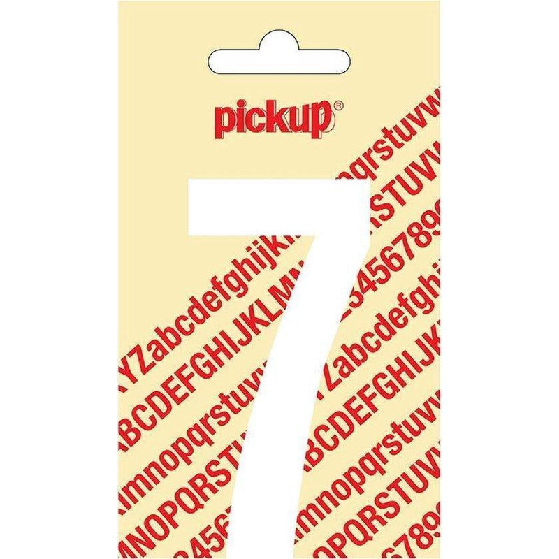 Plakcijfer Nobel 90 mm. wit 7-PICKUP STICKERS [BO]-Bouwhof shop (6690978529456)