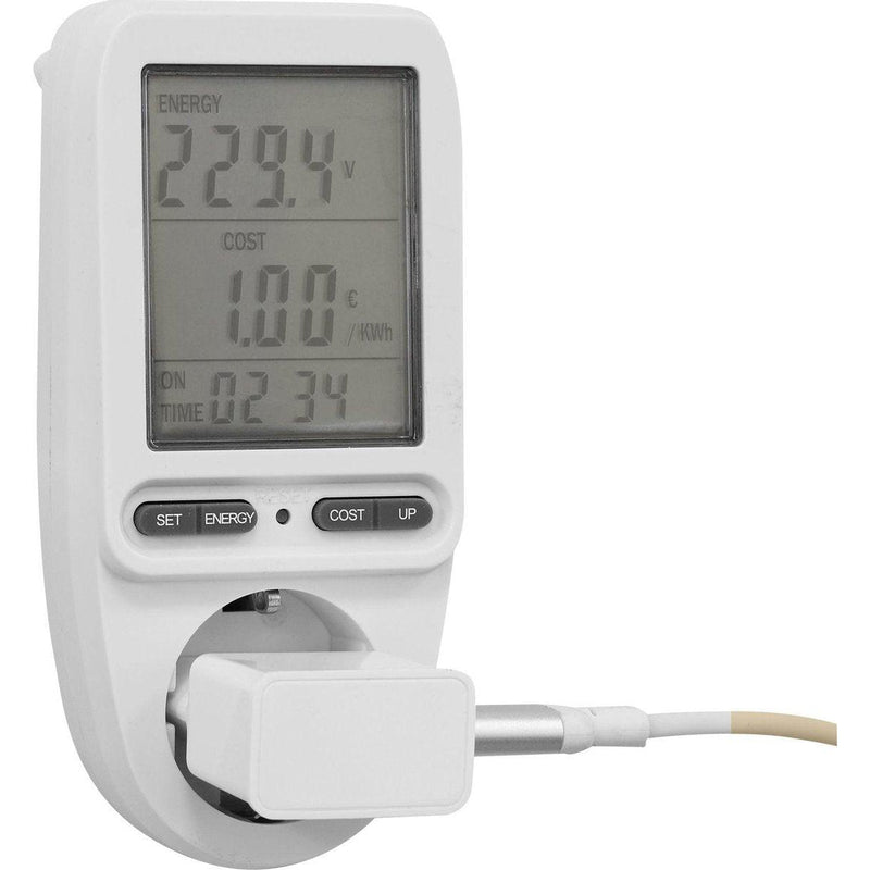 Q-Link energiekostenmeter randaarde - digitaal - memory wit-SHI (electra)-Bouwhof shop