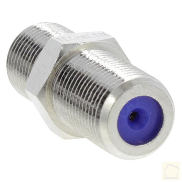 Q-LINK COAX F-VERBINDER FEMALE-FEMALE. KABELKEUR (2 STUKS)-Installatiematerialen-Bouwhof shop (6135355080880)