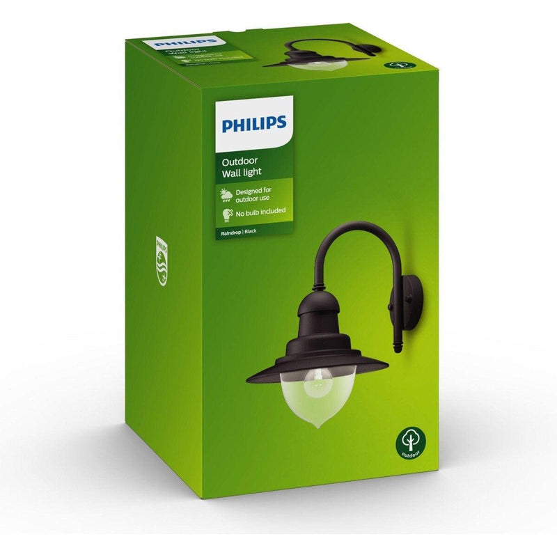 Raindrop wandlamp black 1x60W 230V-PHILIPS NEDERLAND (verlichting)-Bouwhof shop (6702487240880)