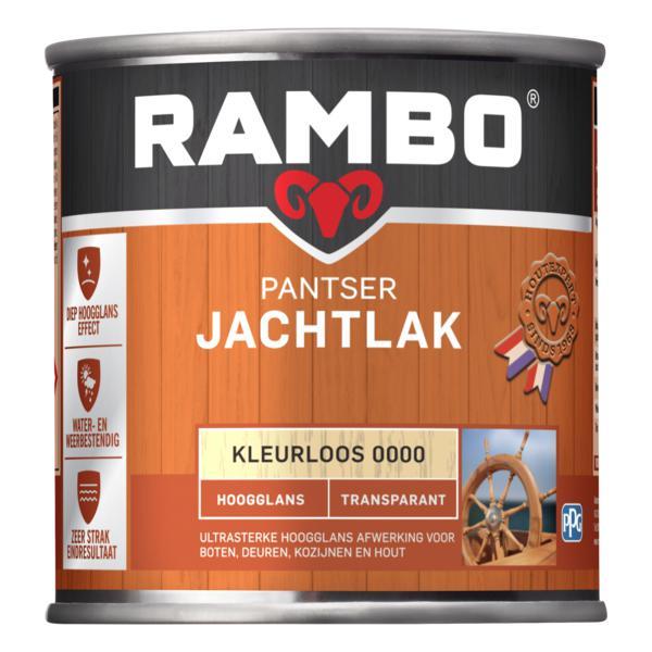 RAMBO PANTSER JACHTLAK TRANSPARANT HOOGGLANS KLEURLOOS 250 ML.-LUIJTEN VVZ-Bouwhof shop (6146875261104)