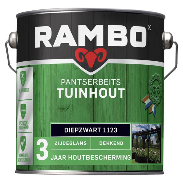 RAMBO PANTSERBEITS TUINHOUT DEKKEND ZIJDEGLANS 1123 DIEPZWART 2.5 LITER-LUIJTEN VVZ-Bouwhof shop (6146875588784)