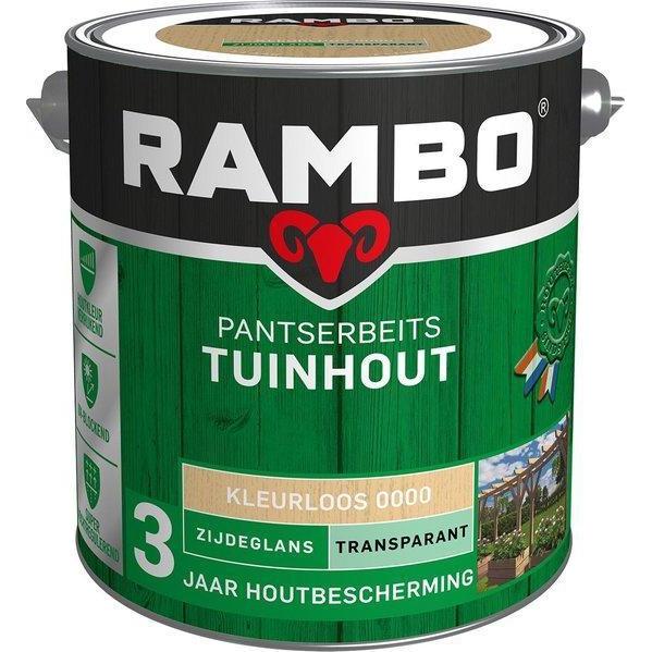RAMBO PANTSERBEITS TUINHOUT TRANSPARANT ZIJDEGLANS KLEURLOOS 2.5 LITER-LUIJTEN VVZ-Bouwhof shop (6146875490480)