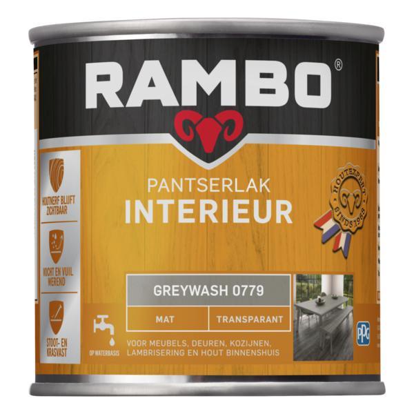 RAMBO PANTSERLAK INTERIEUR TRANSPARANT MAT 0779 GREYWASH 250 ML.-LUIJTEN VVZ-Bouwhof shop (6146875982000)