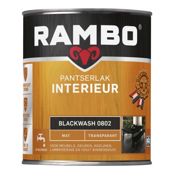 RAMBO PANTSERLAK INTERIEUR TRANSPARANT MAT 0802 BLACKWASH 750 ML.-LUIJTEN VVZ-Bouwhof shop (6146876932272)