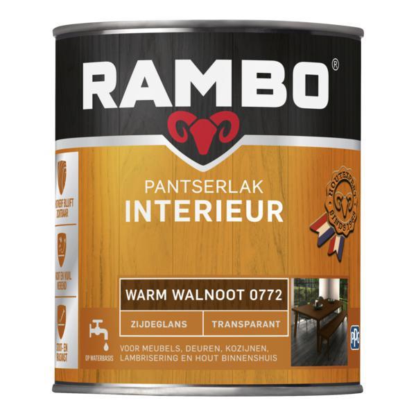 RAMBO PANTSERLAK INTERIEUR TRANSPARANT ZIJDEGLANS 0772 WARMWALNOOT 750 ML.-LUIJTEN VVZ-Bouwhof shop (6146876440752)