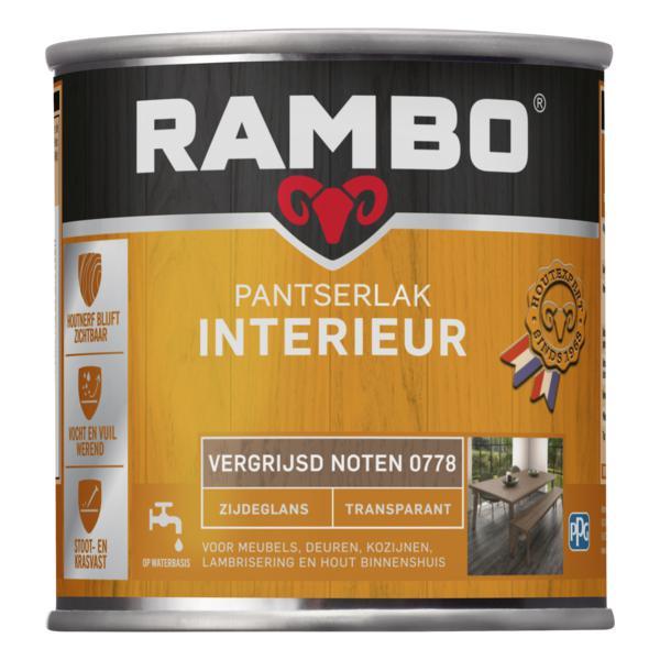 RAMBO PANTSERLAK INTERIEUR TRANSPARANT ZIJDEGLANS 0778 VERGRIJSDNOTEN 250 ML.-LUIJTEN VVZ-Bouwhof shop (6146875687088)