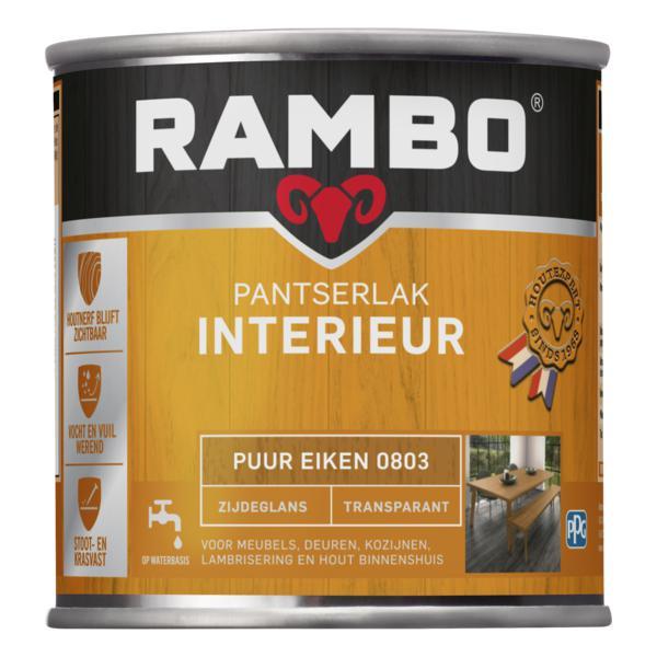 RAMBO PANTSERLAK INTERIEUR TRANSPARANT ZIJDEGLANS 0803 PUUREIKEN 250 ML.-LUIJTEN VVZ-Bouwhof shop (6146875392176)