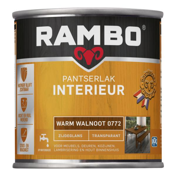 RAMBO PANTSERLAK INTERIEUR ZIJDEGLANS 0772 WARMWALNOOT 250 ML.-LUIJTEN VVZ-Bouwhof shop (6146875818160)