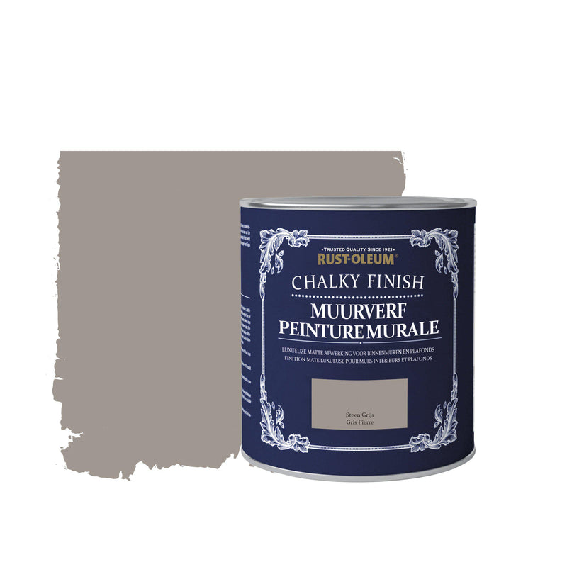 Rust-Oleum Chalky Finish Chalky Finish Muurverf Steen Grijs 1l-MARTIN MATHYS NV/SA-Bouwhof shop (6644590444720)