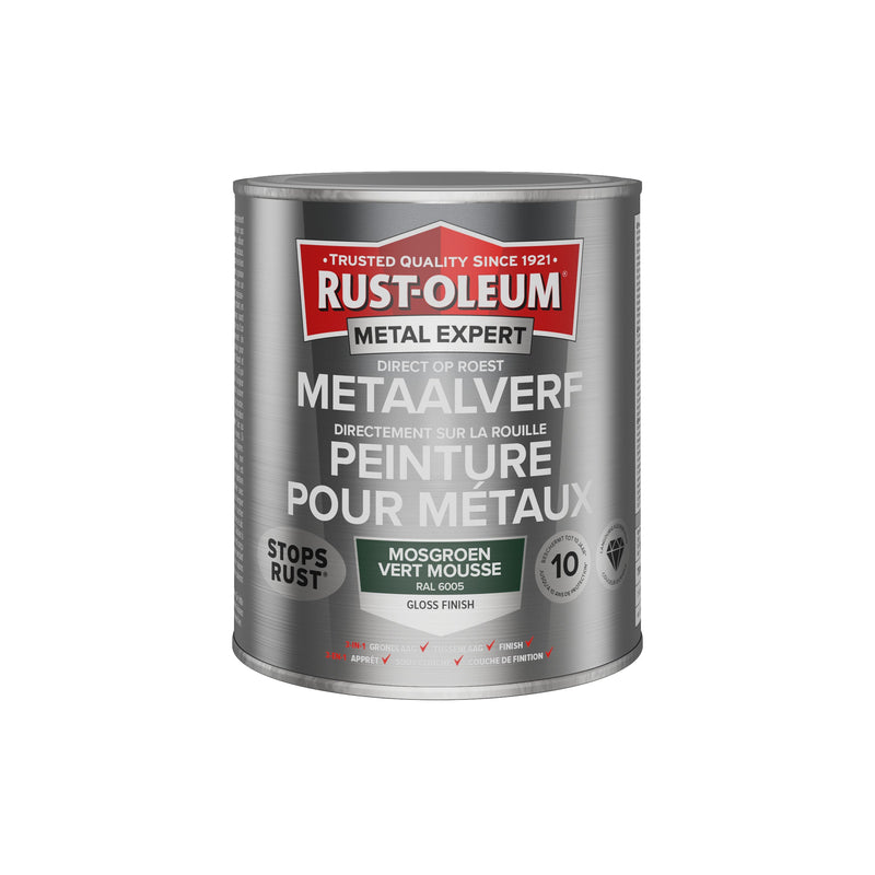 Rust-Oleum Metal Expert metaalverf hoogglans RAL6005 mosgroen 750 ml-MARTIN MATHYS NV/SA-Bouwhof shop