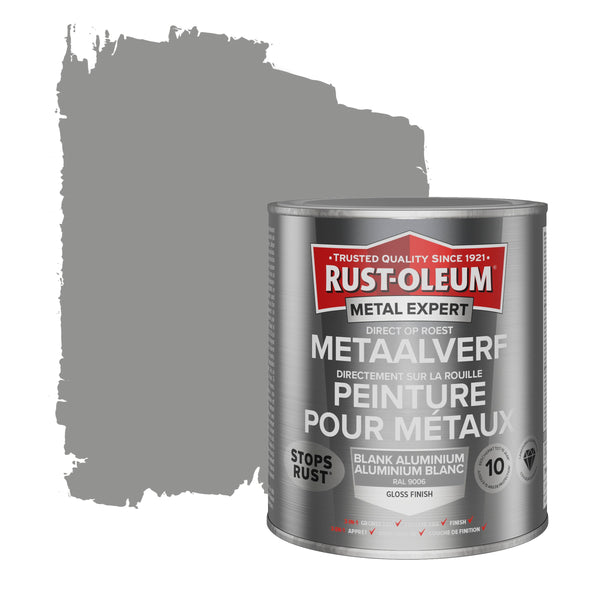 Rust-Oleum Metal Expert metaalverf hoogglans RAL9006 blank Aluminium 750 ml-MARTIN MATHYS NV/SA-Bouwhof shop