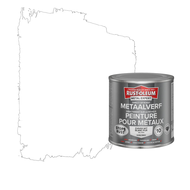 Rust-Oleum Metal Expert metaalverf hoogglans RAL9010 zuiver wit 250 ml-MARTIN MATHYS NV/SA-Bouwhof shop