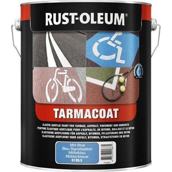 Rust-Oleum Tarmacoat sneldrogende vloerverf verkeerswit RAL 9016 5 ltr.-MARTIN MATHYS NV/SA-Bouwhof shop (6712869847216)