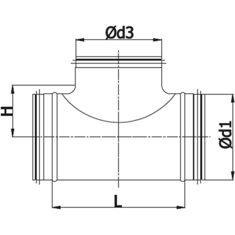 Safe t-stuk 150-150mm 90-NEDCO B.V-Bouwhof shop