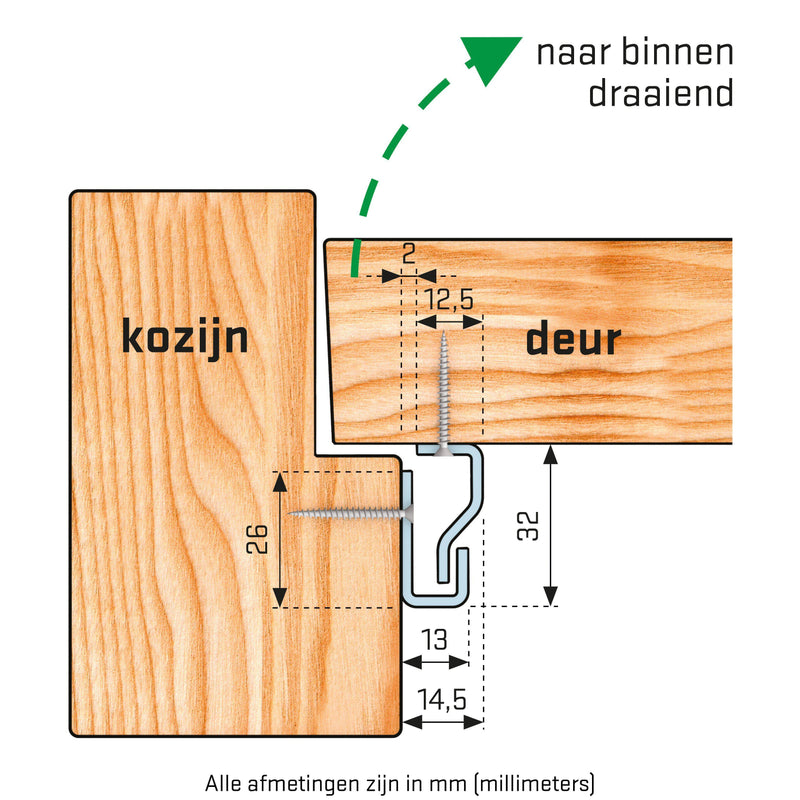 SecuStrip Plus voordeur binnendraaiend 2300 mm wit RAL 9010-NAUTA-Bouwhof shop (6198316630192)