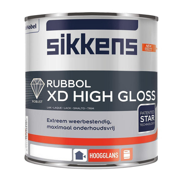 SIKKENS RUBBOL XD HOOGGLANS WHITE/W05 1L (N)-AKZO NOBEL COATINGS (verf & behang)-Bouwhof shop (6141397860528)