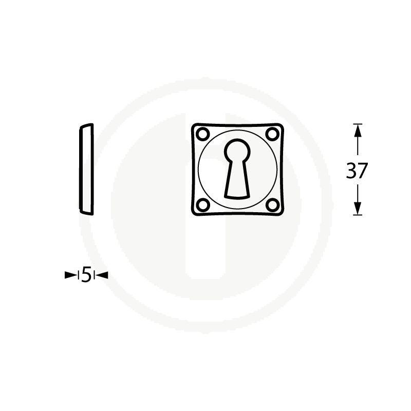 Sleutelplaatje vierkant basic nikkel-VAN LEEUWEN INT. | INTERSTEEL [BO]-Bouwhof shop (6587308867760)