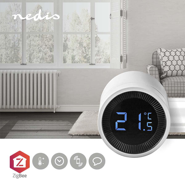 SmartLife radiatorbediening Zigbee 3.0 wit-NEDIS [BO] (huishoudelijk)-Bouwhof shop