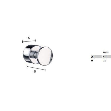 Smedbo Home Hakenset HB3455 ( 2 stuks). diepte 25 mm. diameter 19 mm Mat Zwart-SMEDBO [BO]-Bouwhof shop