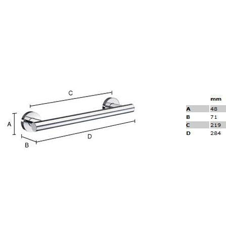 Smedbo home badgreep chroom hk325-SMEDBO [BO]-Bouwhof shop (6198323708080)