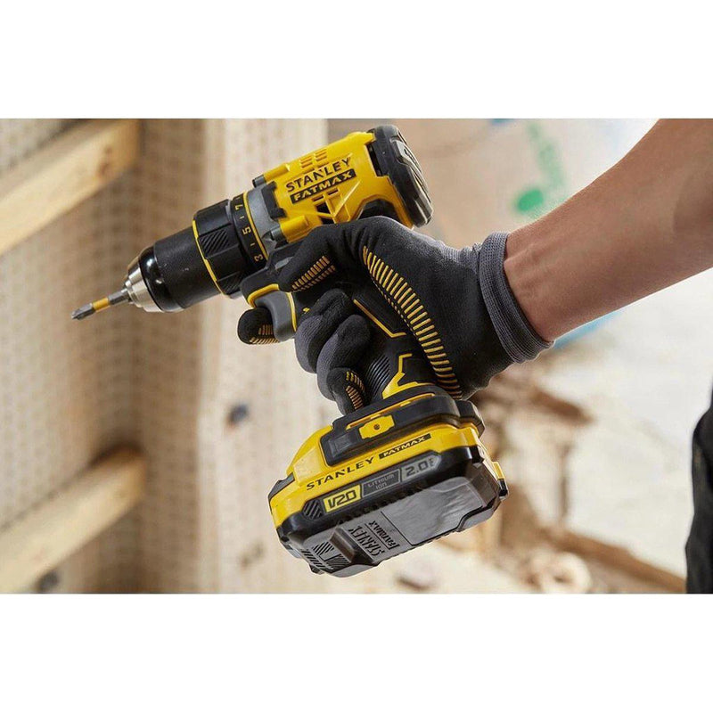 Stanley schroefboormachine in koffer 18V 2x2.0Ah Brushless-STANLEY BLACK & DECKER-Bouwhof shop