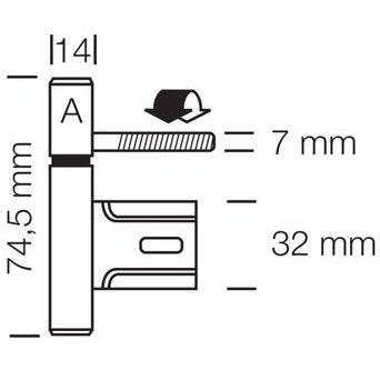 Starx insteekpaumelle voor polynorm kozijn 74.5 x 14 mm nikkel (2 stuks)-SHI (ijzerwaren)-Bouwhof shop (7001161007280)
