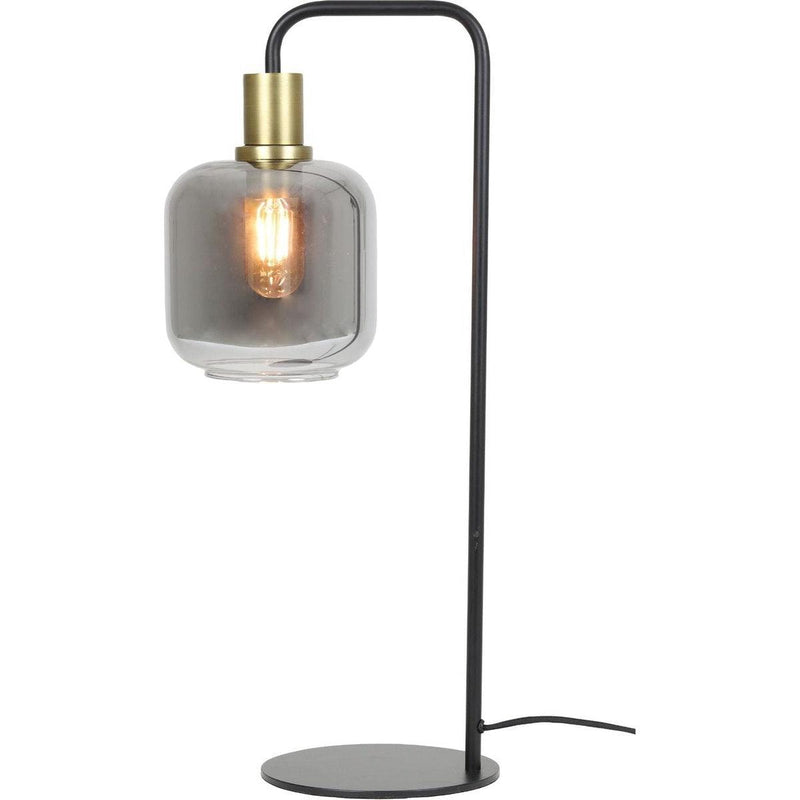 Tafellamp 18x57.5 cm LEKAR antiek brons+smoke glas-LIGHT & LIVING [BO] (verlichting)-Bouwhof shop (6969658015920)
