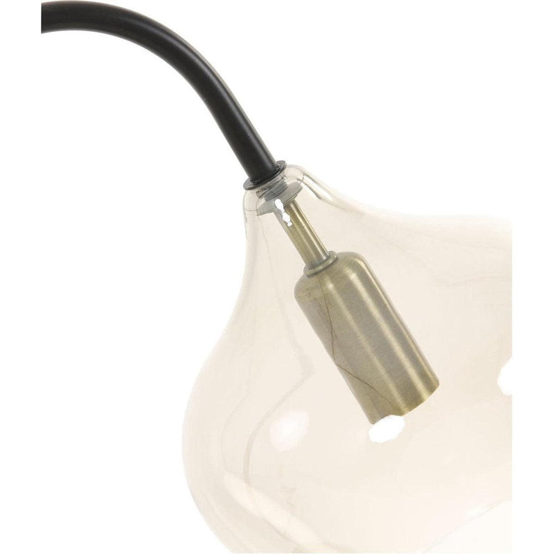 Tafellamp E14 28x17x50.5 cm RAKEL mat zwart + smoke-LIGHT & LIVING [BO] (verlichting)-Bouwhof shop (6969684787376)