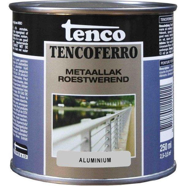 TENCOFERRO ROESTWERENDE IJZERVERF 409 ALUMINIUM 250ML-AKZO NOBEL COATINGS (verf & behang)-Bouwhof shop (6180745281712)