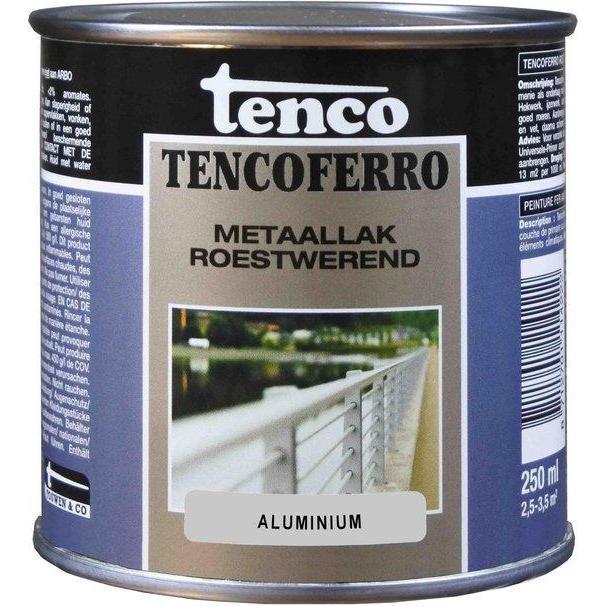 TENCOFERRO ROESTWERENDE IJZERVERF 409 ALUMINIUM 250ML-AKZO NOBEL COATINGS (verf & behang)-Bouwhof shop (6180745281712)