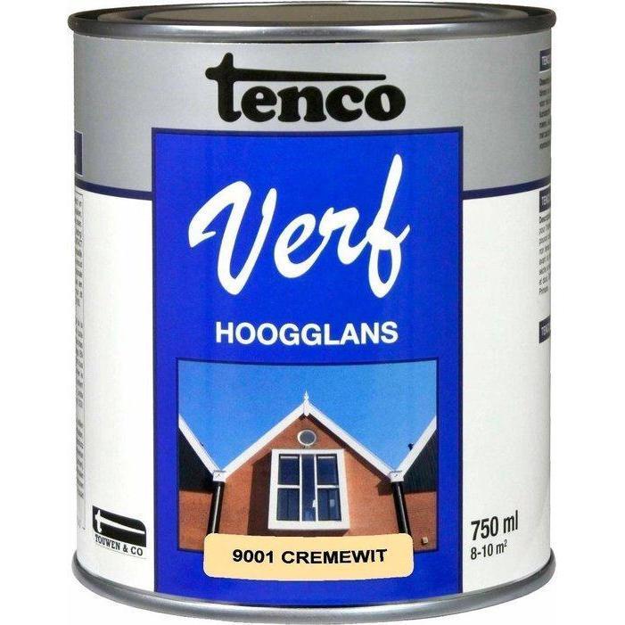 Tenco Verf hoogglans RAL9001 cremewit 750 ml.-BOUWLOG (Tenco)-Bouwhof shop (6691002646704)