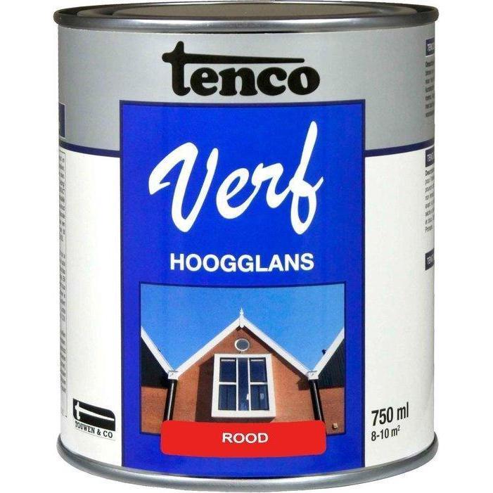 Tenco Verf hoogglans rood 750 ml.-BOUWLOG (Tenco)-Bouwhof shop (6691002941616)