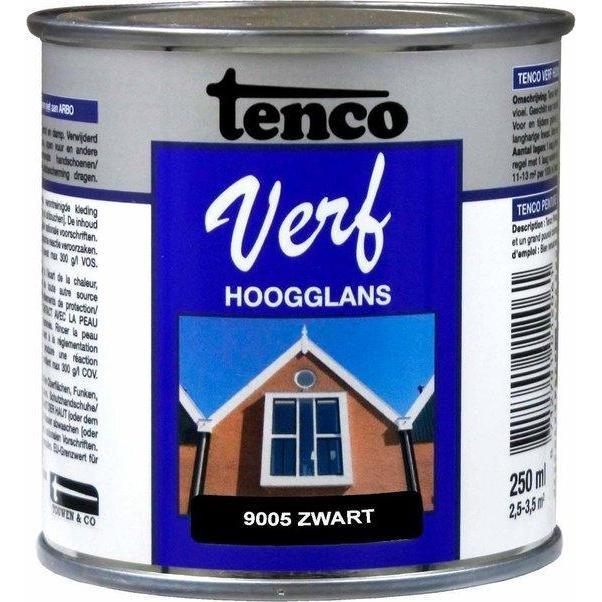 TENCO DEKKEND HG 9005 ZWART 0.25 L.-AKZO NOBEL COATINGS (verf & behang)-Bouwhof shop (6535798784176)