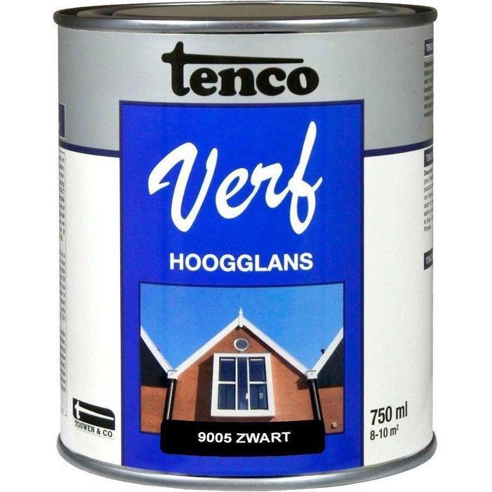 Tenco Verf hoogglans 9005 zwart 750 ml.-BOUWLOG (Tenco)-Bouwhof shop (6691002679472)