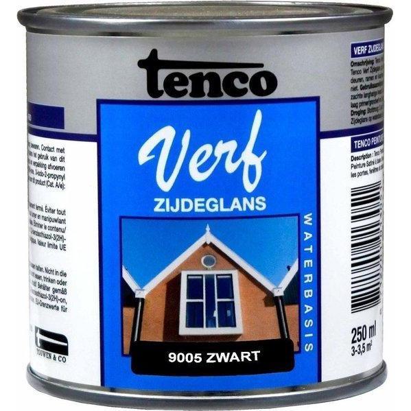 TENCO WATERBASIS DEKKEND ZG 9005 ZWART 0.25 L.-AKZO NOBEL COATINGS (verf & behang)-Bouwhof shop (6217858547888)