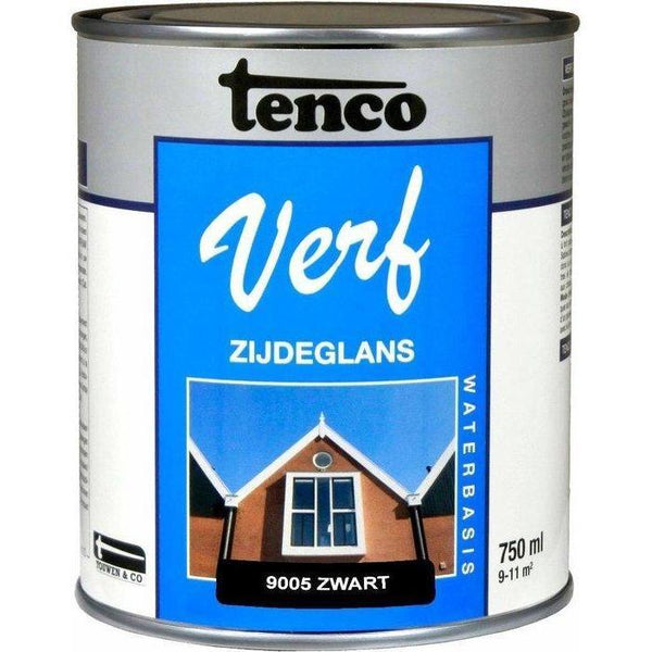 TENCO WATERBASIS DEKKEND ZG 9005 ZWART 0.75 L.-AKZO NOBEL COATINGS (verf & behang)-Bouwhof shop (6217858580656)