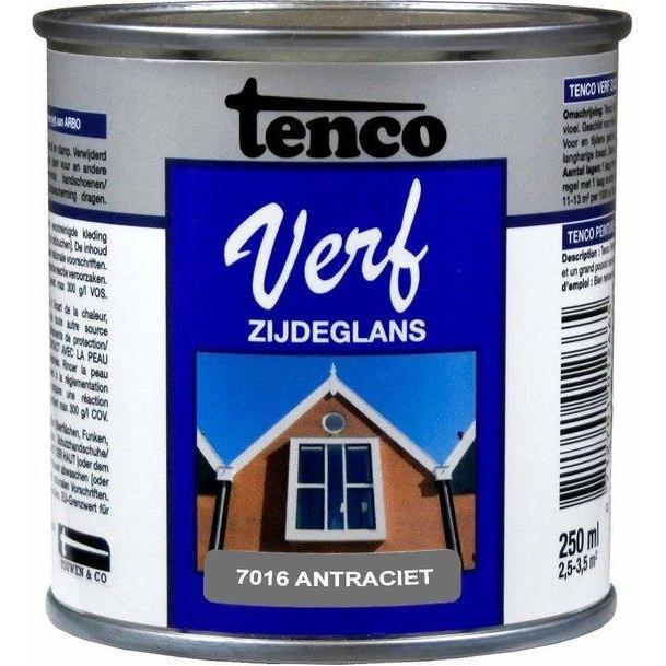 Tenco Verf zijdeglans 7016 antraciet 250 ml.-BOUWLOG (Tenco)-Bouwhof shop (6691003433136)