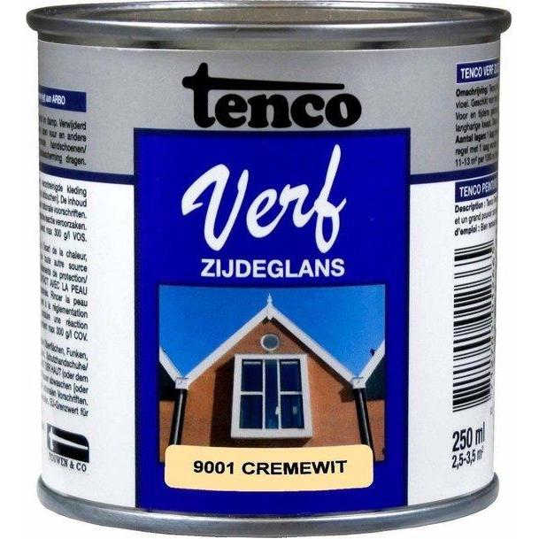 Tenco Verf zijdeglans 9001 cremewit 250 ml.-BOUWLOG (Tenco)-Bouwhof shop (6691003269296)