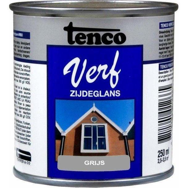 Tenco Verf zijdeglans grijs 250 ml.-BOUWLOG (Tenco)-Bouwhof shop (6691003531440)