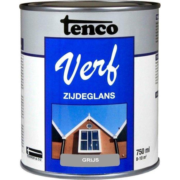 Tenco Verf zijdeglans grijs 750 ml.-BOUWLOG (Tenco)-Bouwhof shop (6691003596976)