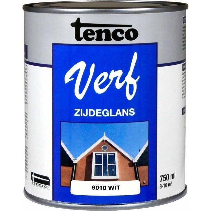 Tenco Verf zijdeglans 9010 wit 750 ml.-BOUWLOG (Tenco)-Bouwhof shop (6691003236528)
