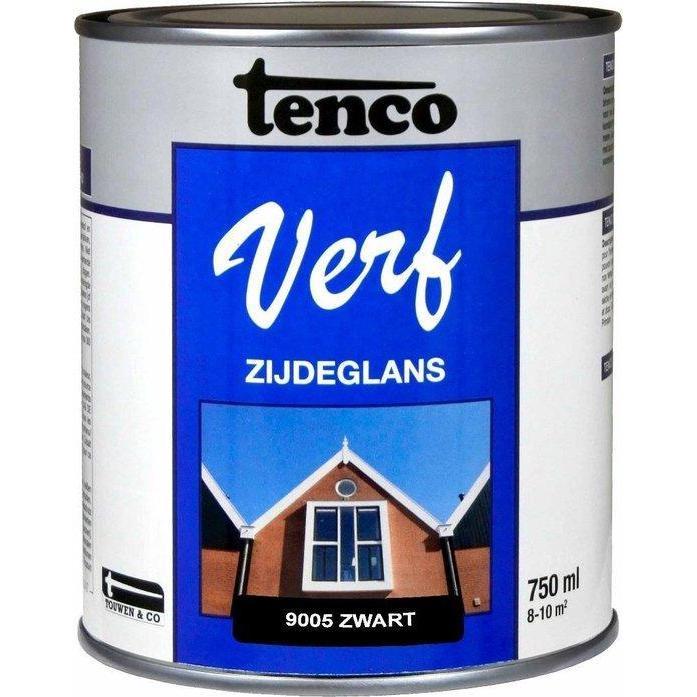 Tenco Verf zijdeglans 9005 zwart 750 ml.-BOUWLOG (Tenco)-Bouwhof shop (6691003400368)