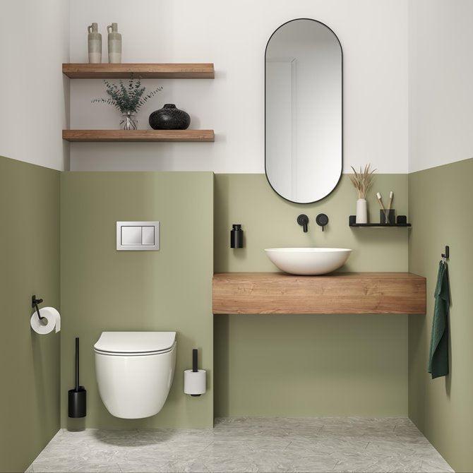 Tiger Colar Toiletborstel met houder Zwart-CORAM DIY BV-Bouwhof shop